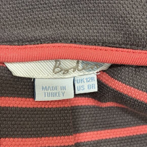 NWT Boden Size 8 Lexington Pink Gray Striped A-Line Pleated Mini Skirt WG470 - Picture 3 of 7